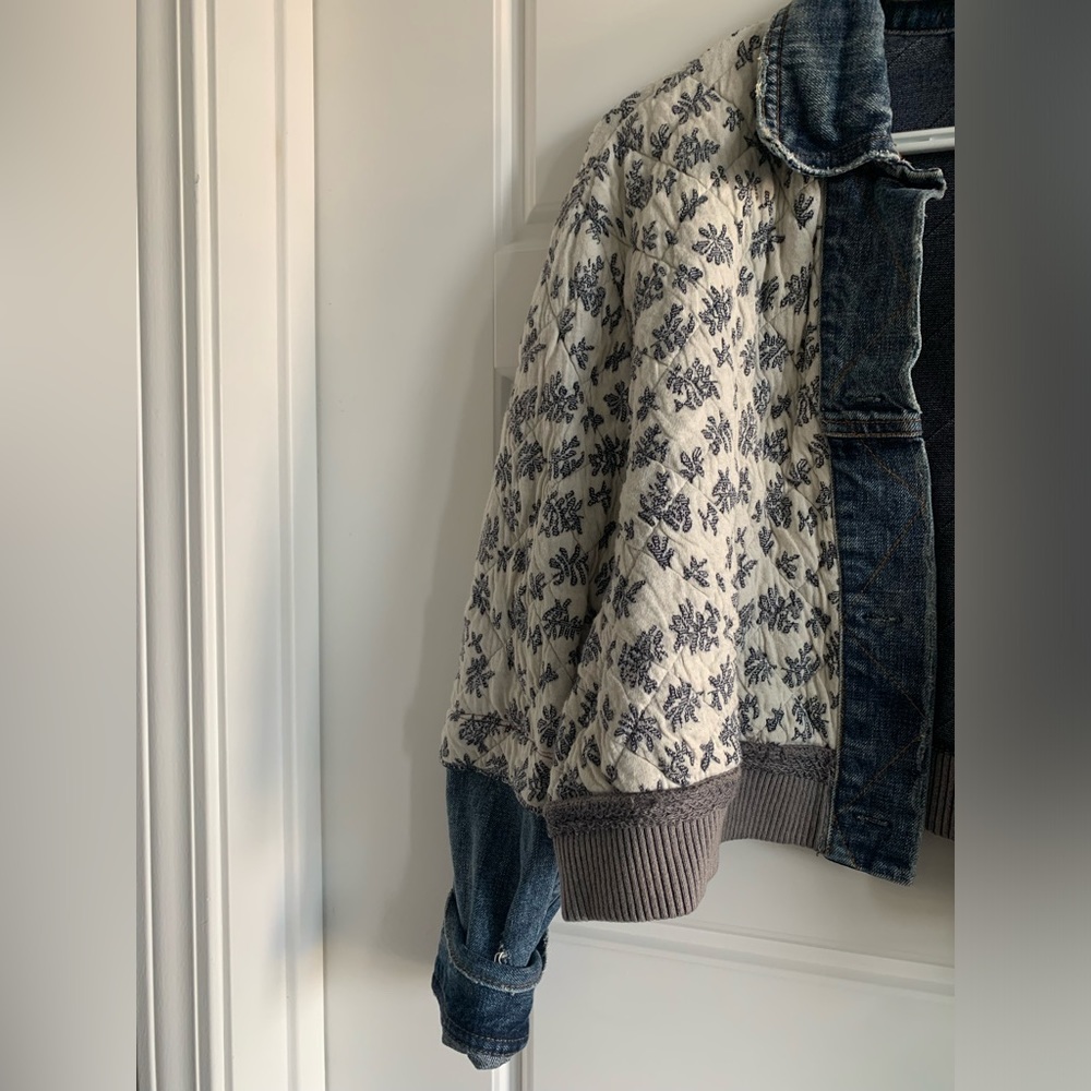Free People Ditsy Denim Jacket XS/S - Picture 4 of 9